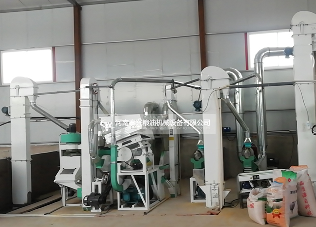 內蒙通遼10噸小米加工設備安裝案例